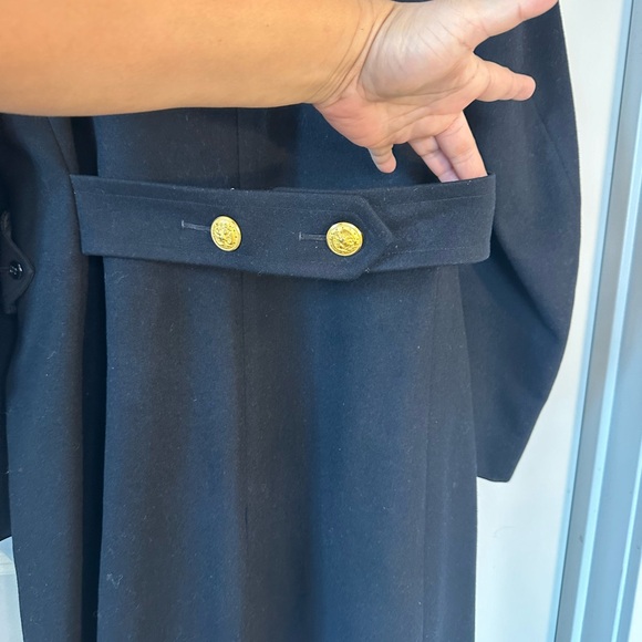 Vintage US Navy  Double Breasted Heavy Wool Gold Buttons Maxi Coat, Size 40R - Picture 11 of 14